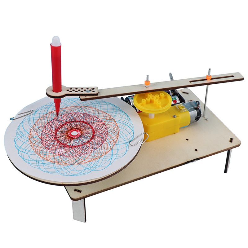 Diy Elektronic - 1-3Pcs DIY Wooden Electric Plotter Drawing