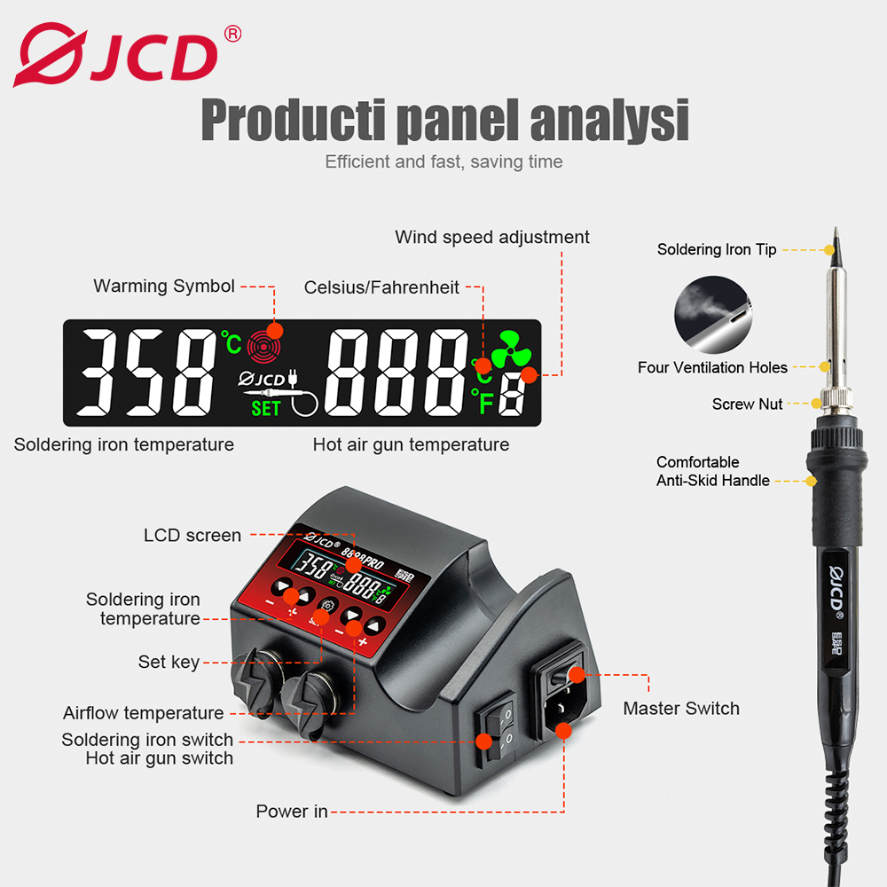JCD 8898Pro 2 in 1 Soldering S - đánh giá và giá Smd Solder Paste