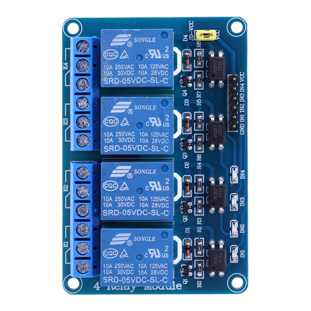 5V 12V 4 Channel Relay Board w - đánh giá và giá Relay Module 5V