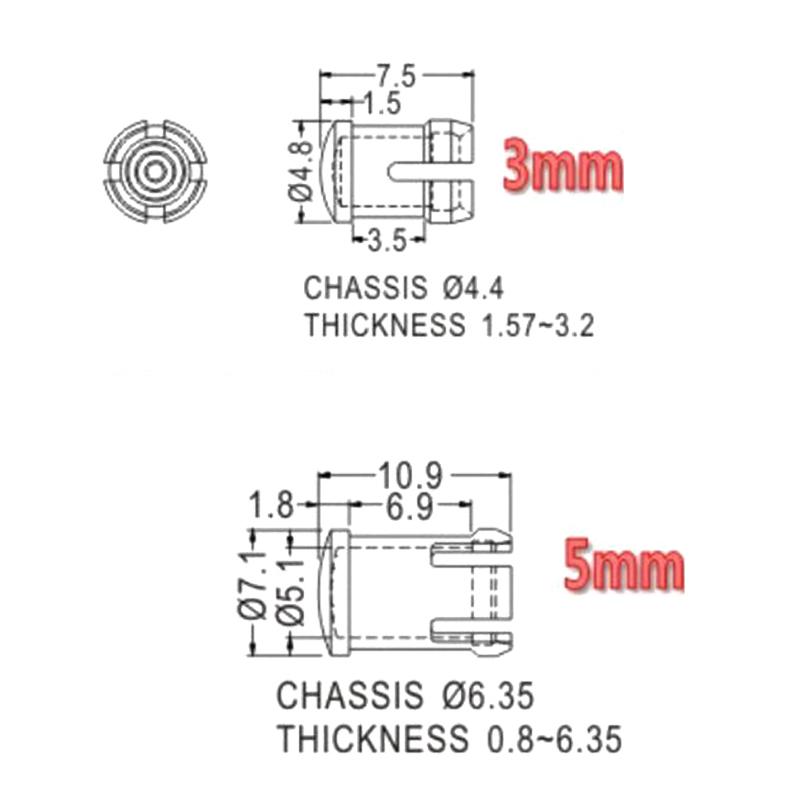 20Pcs LED Lampshade 3MM 5MM Di - đánh giá và giá Diy Electronics For Sale