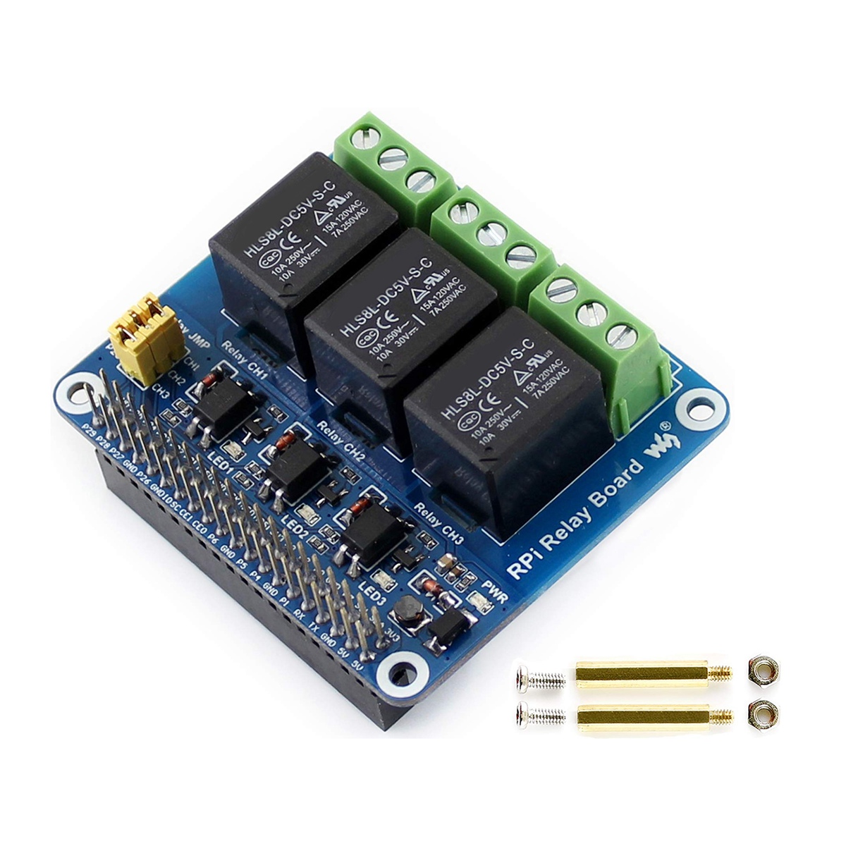 Waveshare 5V 3-Channel Relay M - đánh giá và giá Relay Module 5V