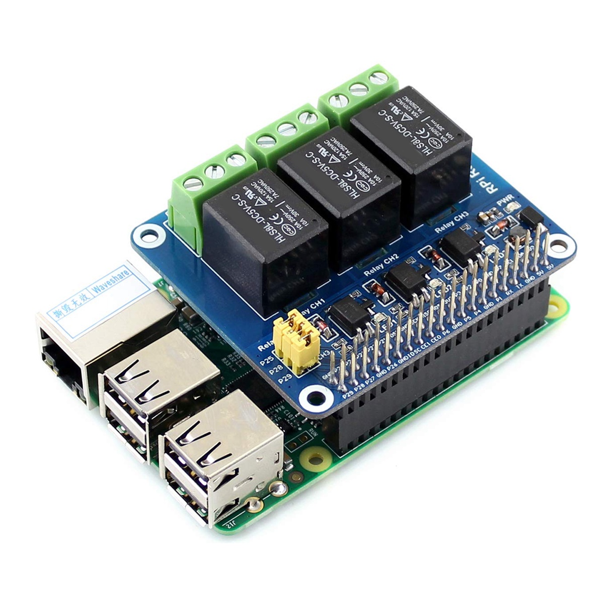 Waveshare 5V 3-Channel Relay M - đánh giá và giá Relay Module 5V