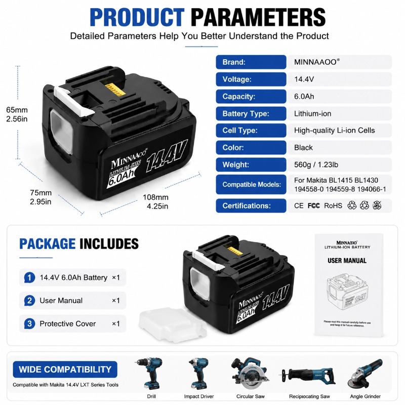 For Makita 14.4V 6.0Ah 5.0Ah L - đánh giá và giá Makita Drill Hp1640
