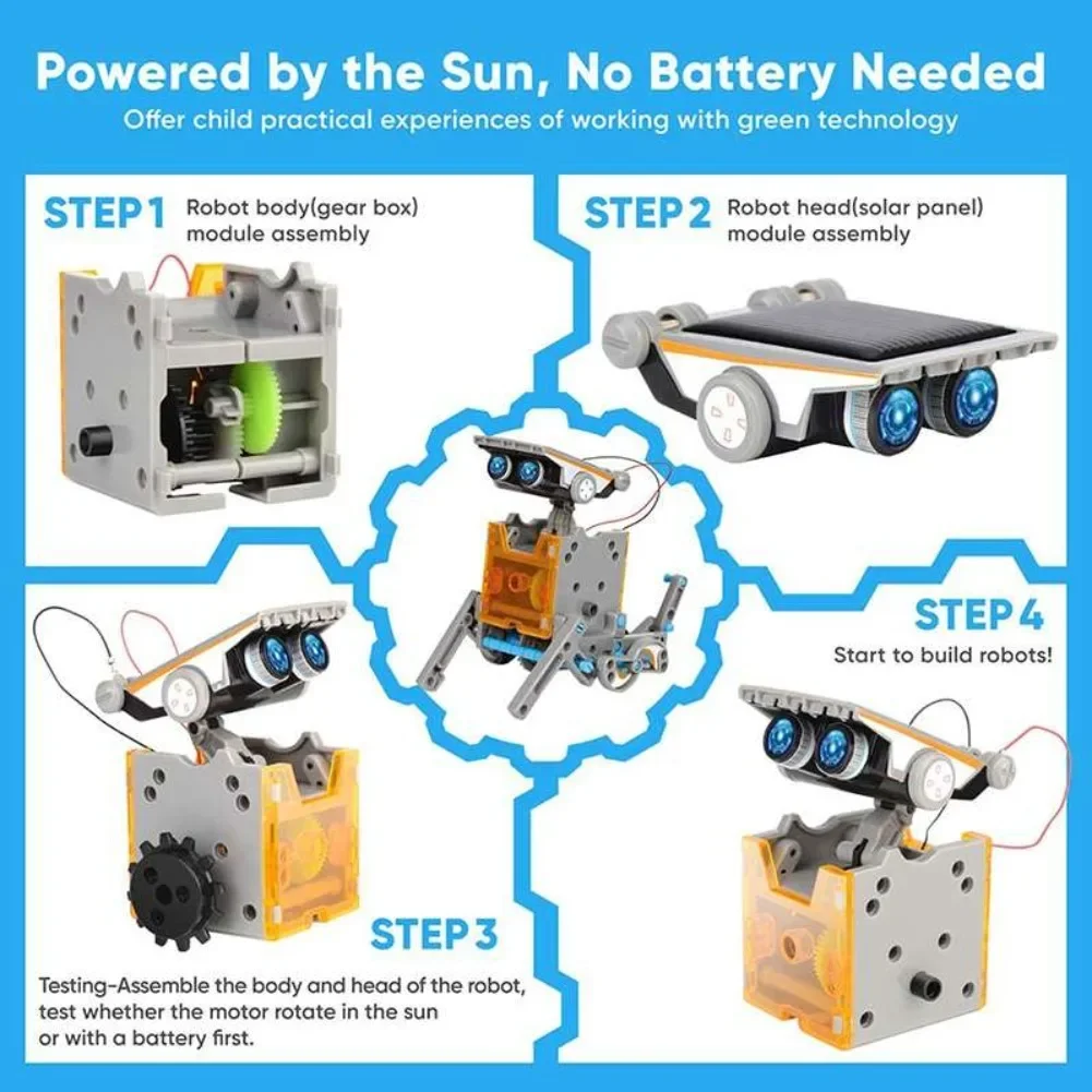 13 in 1 Solar Powered Robot Sc - đánh giá và giá Diy Electronics Kits For Kids