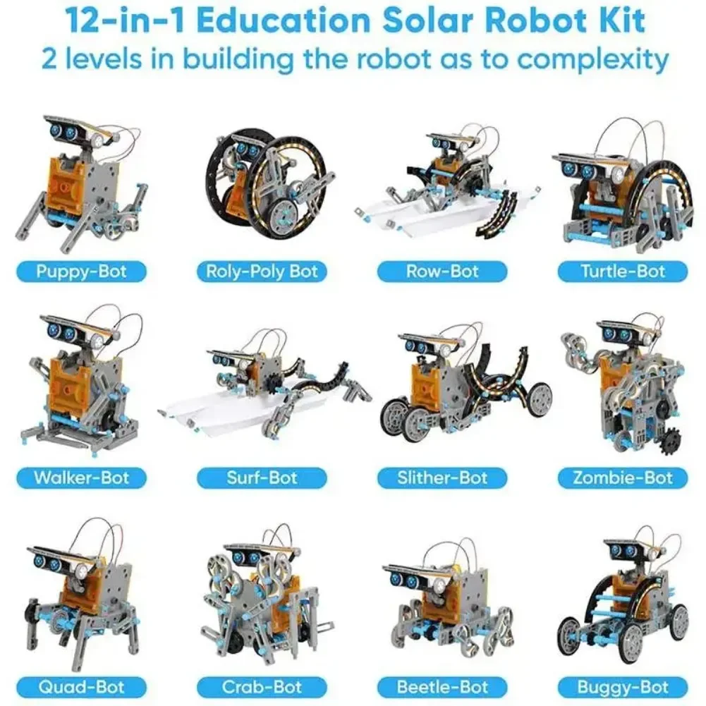 13 in 1 Solar Powered Robot Sc - đánh giá và giá Diy Electronics Kits For Kids